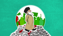 مظاهرات إيران تمثال الخميني إسقاط نظام الولى الفقيه